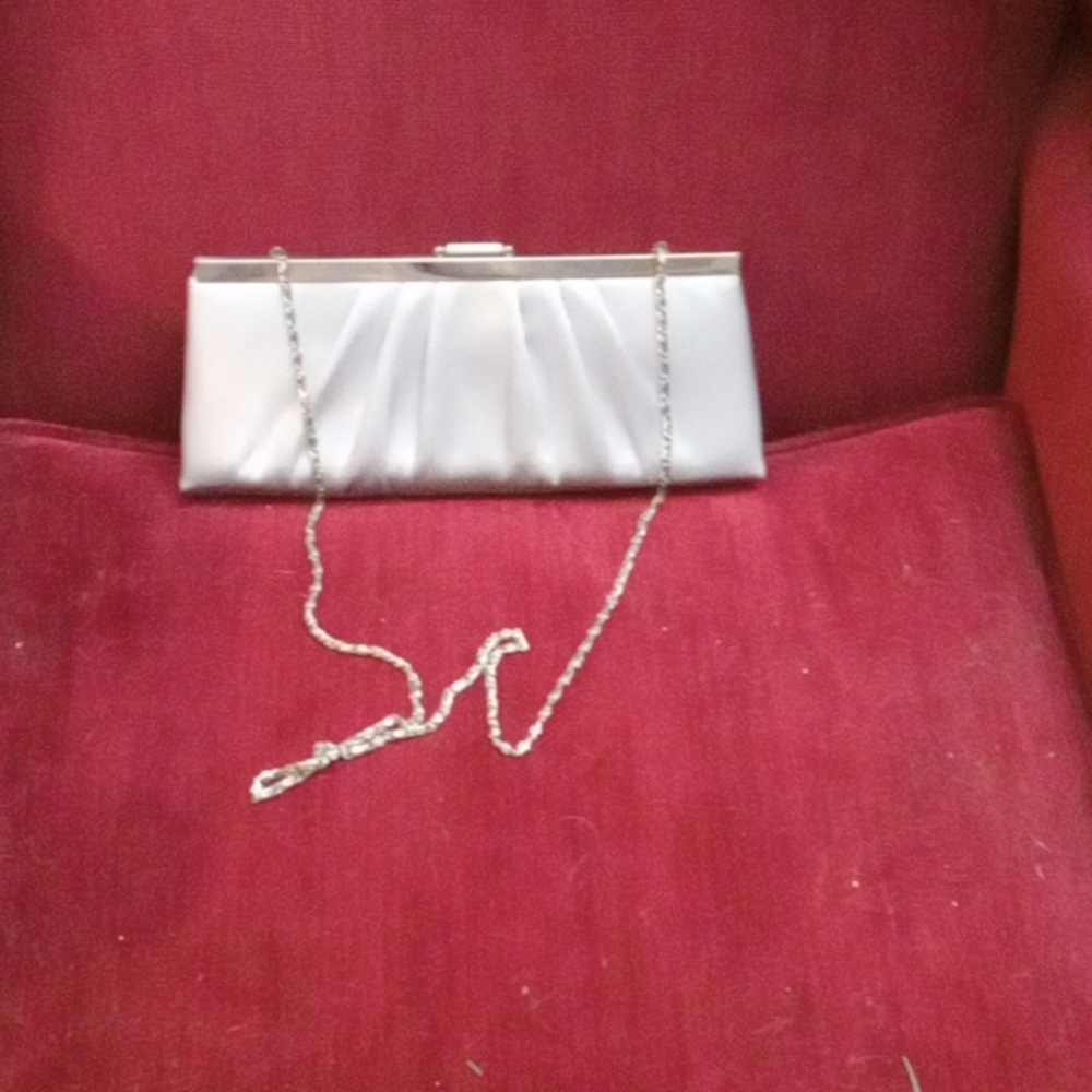 Silver evening bag
